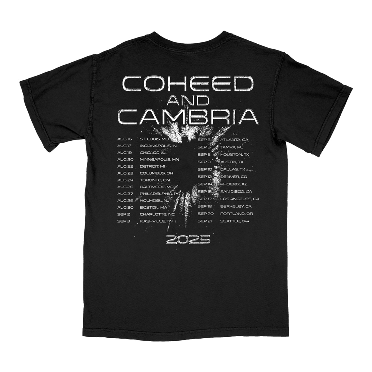 Coheed Key Work Large Stone Keywork Fall Tour T-Shirt – Coheed and Cambria